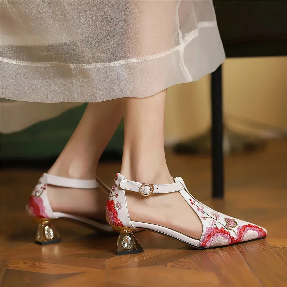 Looking At The Sun T-Strap Shoes