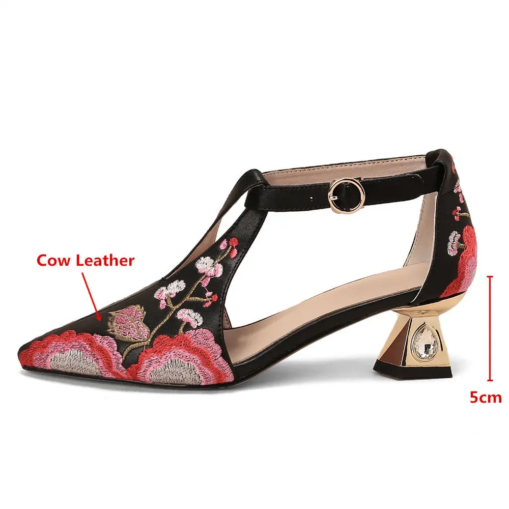 Looking At The Sun T-Strap Shoes