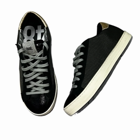 Black & Gold Shoes Sneakers By P448, Size: 6.5 Body Alignment Zip   Up