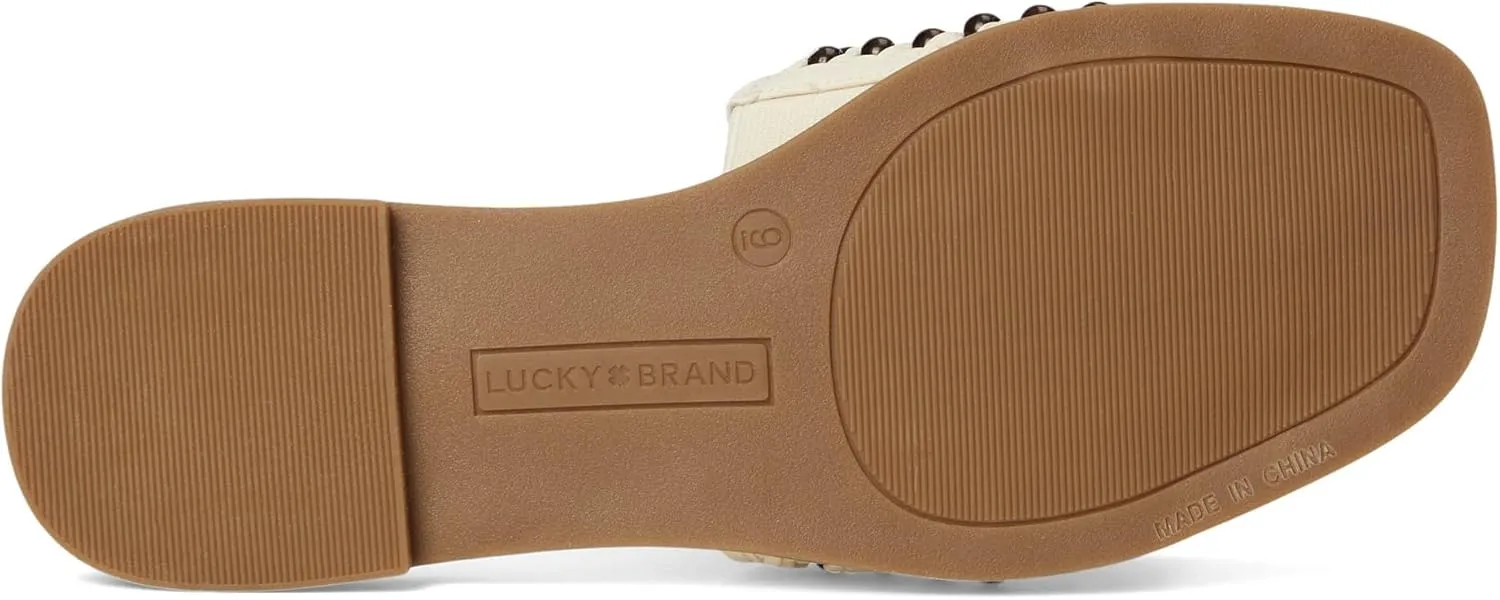 Lucky Brand Women's Gidya Beaded Flat Sandals