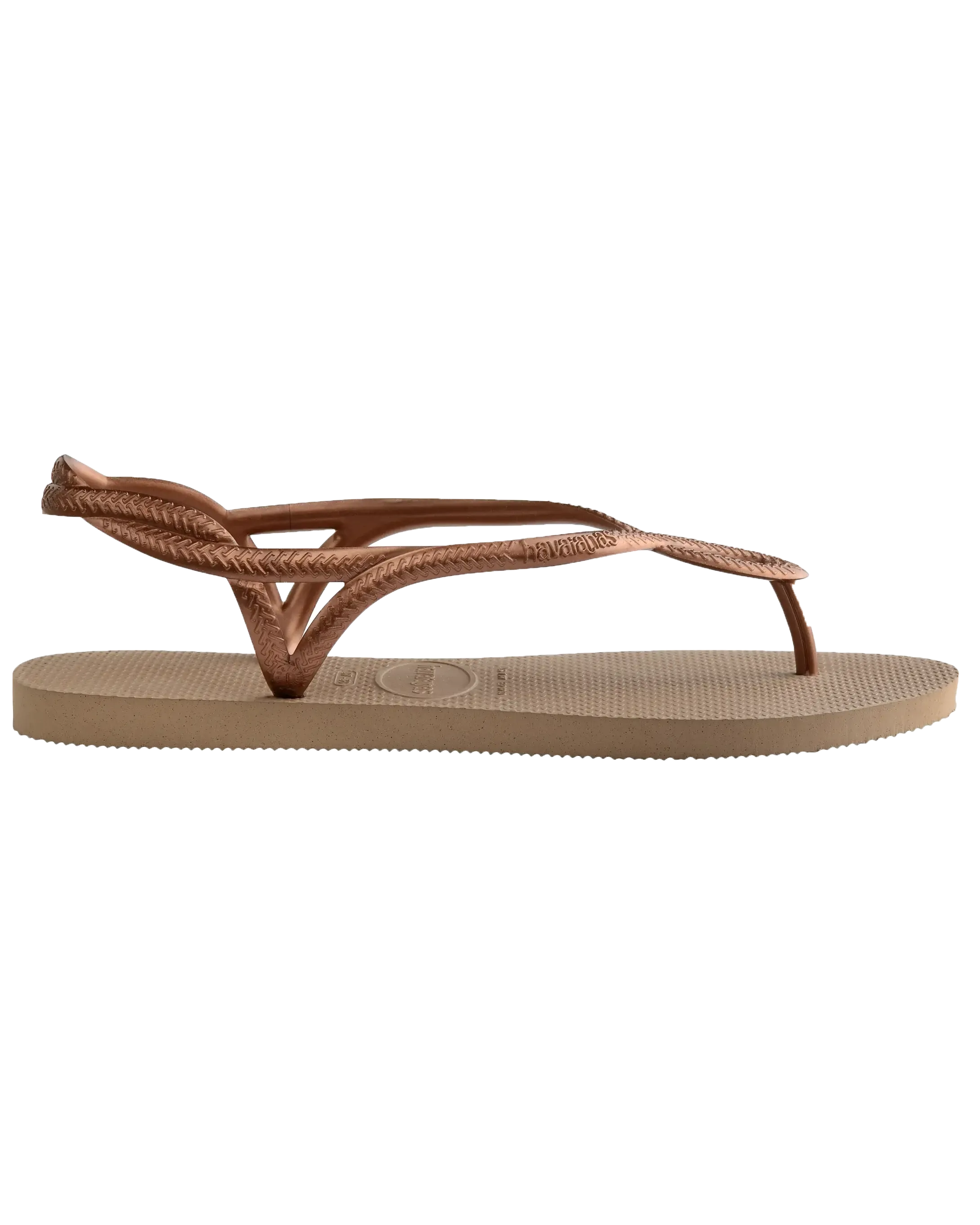 Luna Flip Flops in Rose Gold