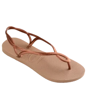 Luna Flip Flops in Rose Gold