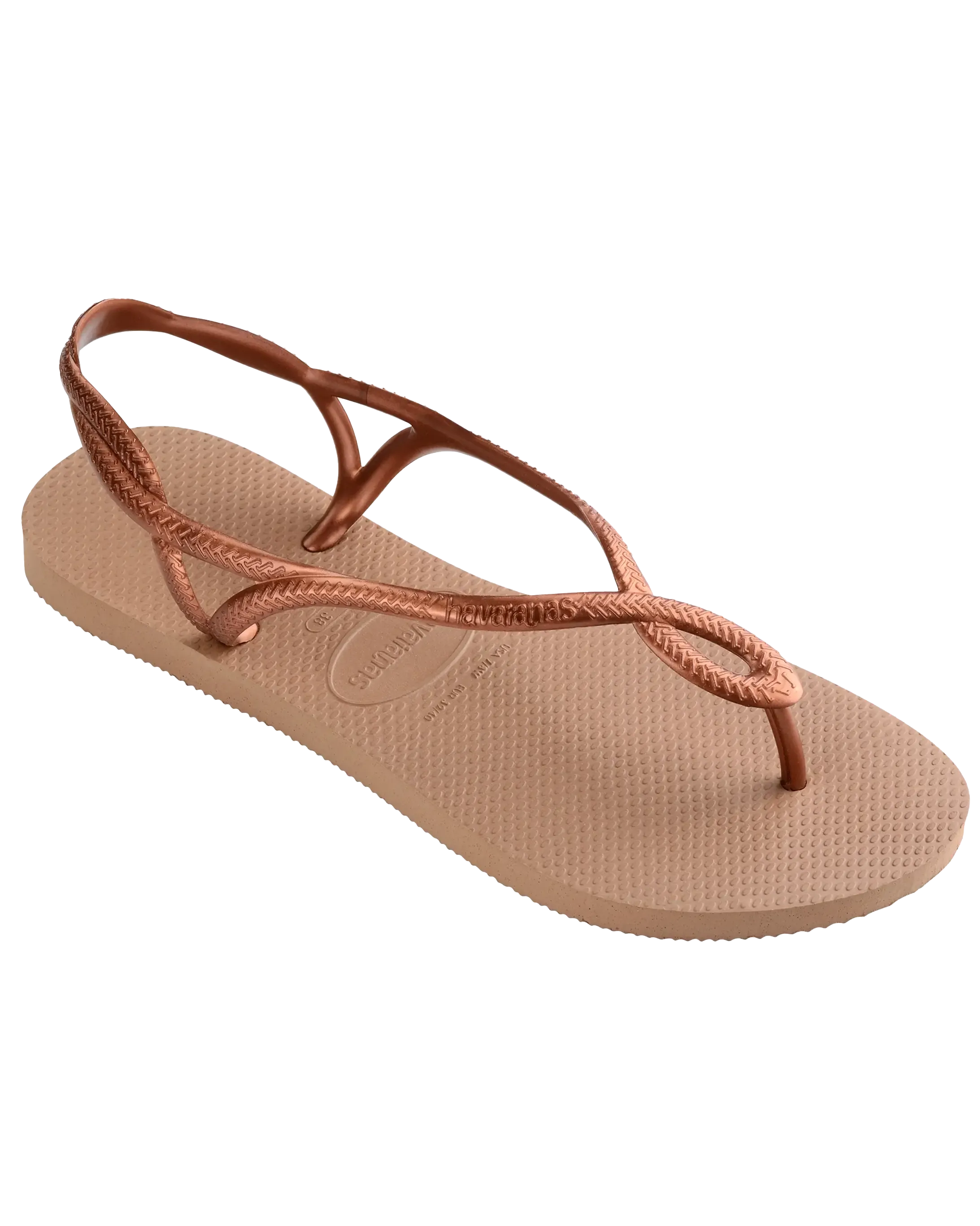 Luna Flip Flops in Rose Gold