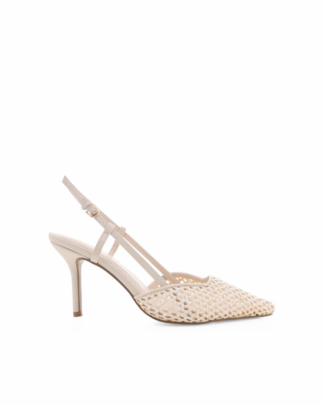KAMERON - CREAM RAFFIA Open Cut Occasion Footwear