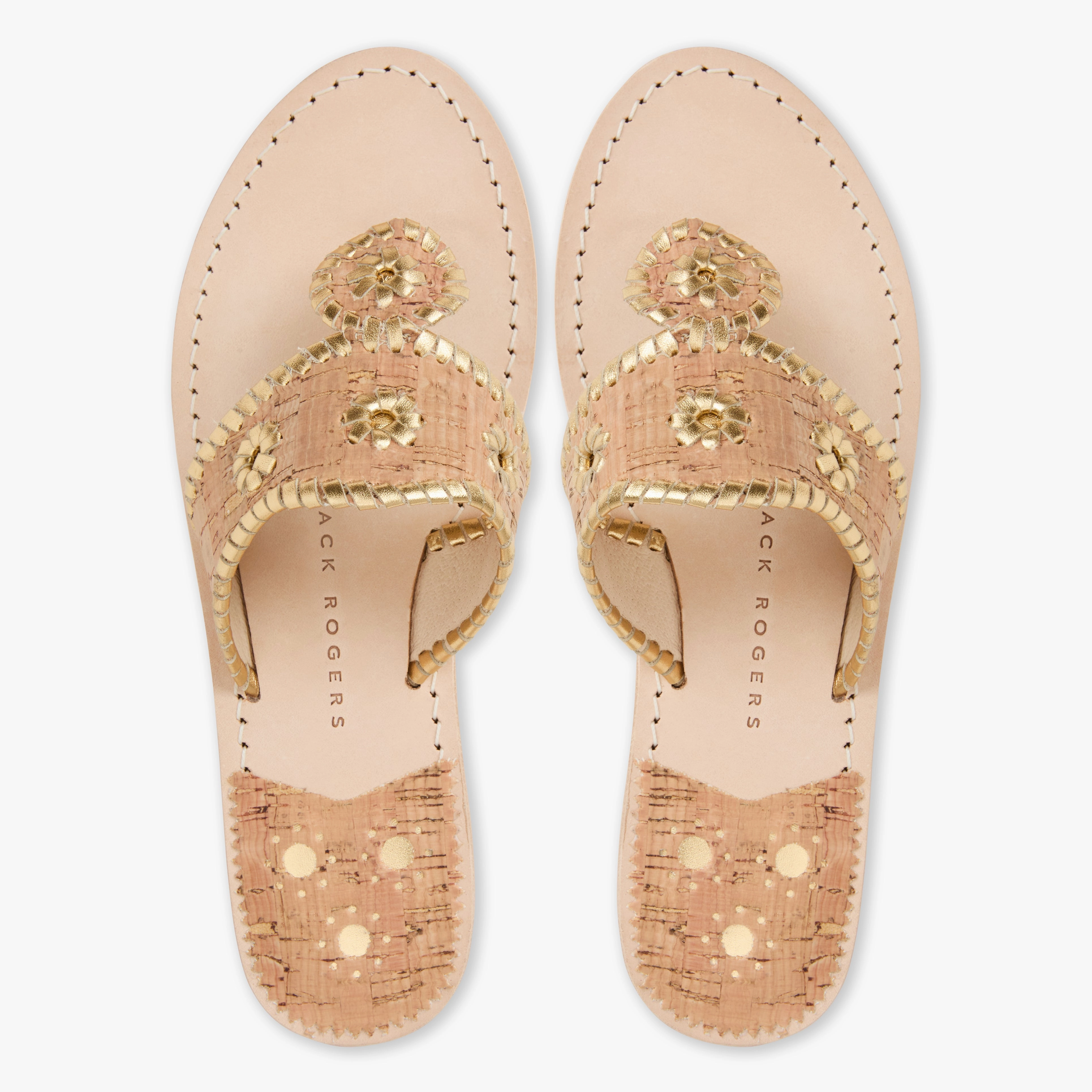 Sand Free Footbed Jacks Leather Flat Sandal