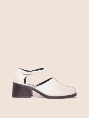 Mafra Cream Heel Trendy Vibe Chic Booties