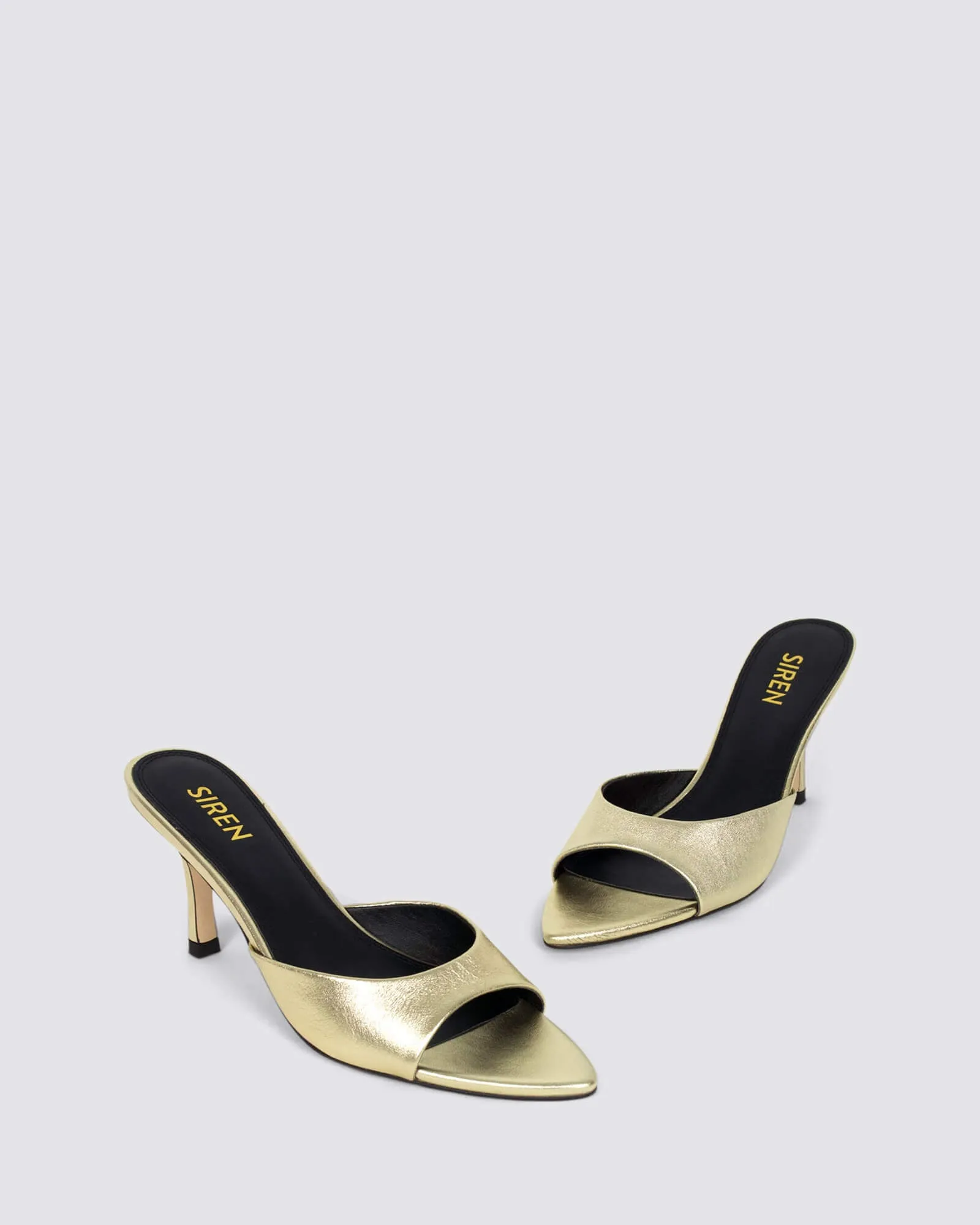MARGOT MULES GOLD METALLIC LEATHER