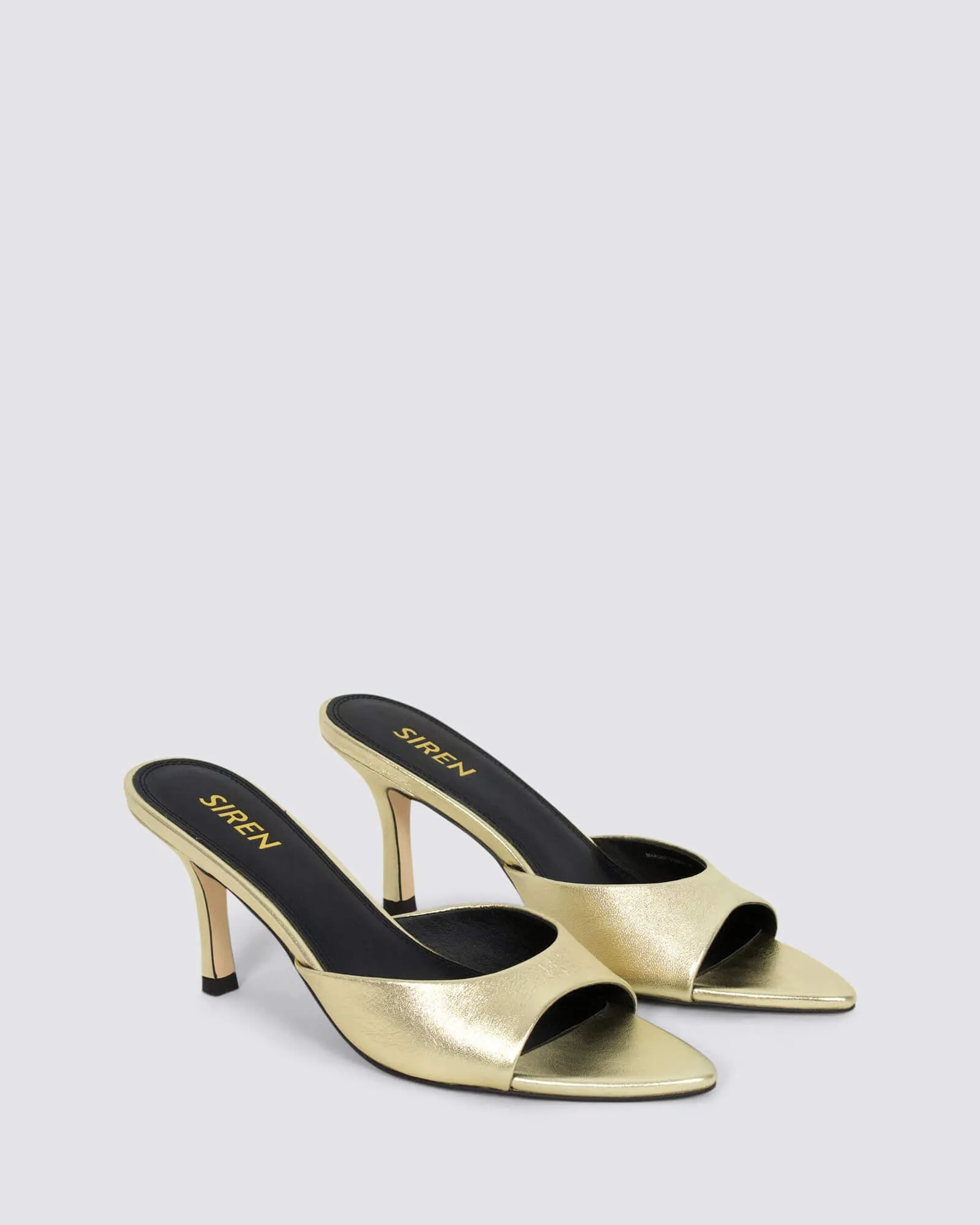 MARGOT MULES GOLD METALLIC LEATHER