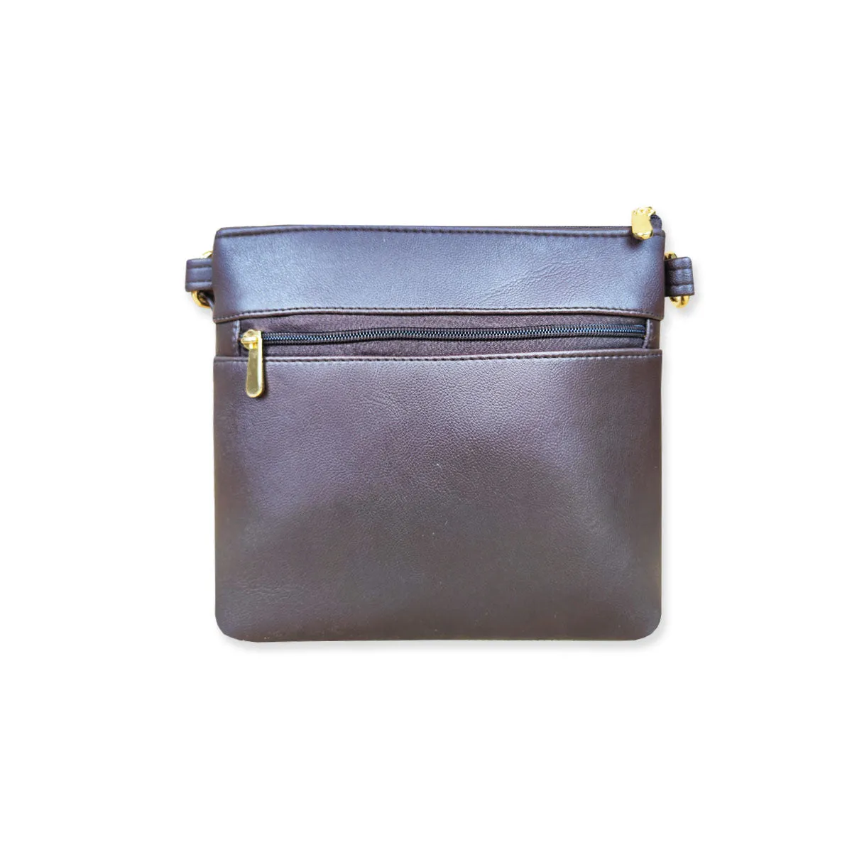 Maroon Triangles Sling Bag