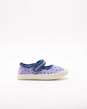Mary Jane Canvas - Lilac Hearts