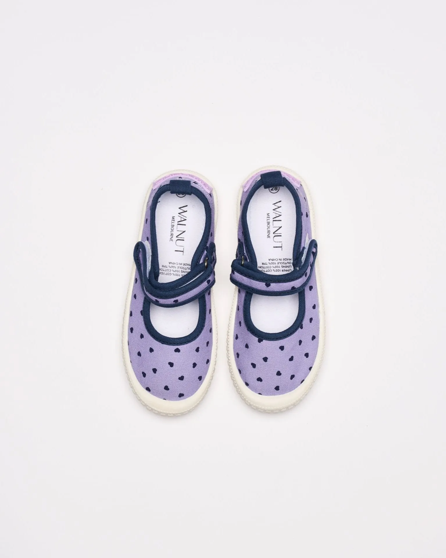 Mary Jane Canvas - Lilac Hearts