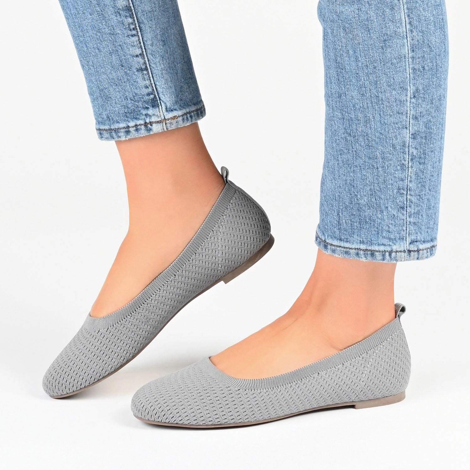 MARYANN KNIT FABRIC BALLET FLATS IN STATEMENT Soft Essential Relaxed Look