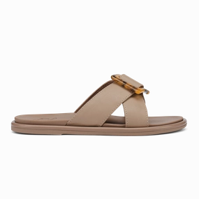 Trendy Beach Footwear Textured Tread La??i Slide - Taupe