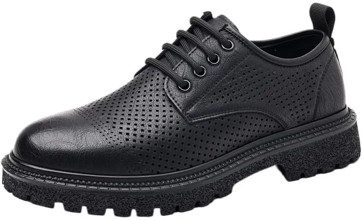 Men Dress Shoes Leather Toe Male Men Suit Pointed Leather Casual Shoes Business Shoes Shoes Fashion Men's Hollow Mesh Breathable Shoes