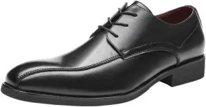 Men Oxford Superior Flexural Leather Fashion Dress Shoes Comfort Hand Stitched Business Formal Derby Shoes