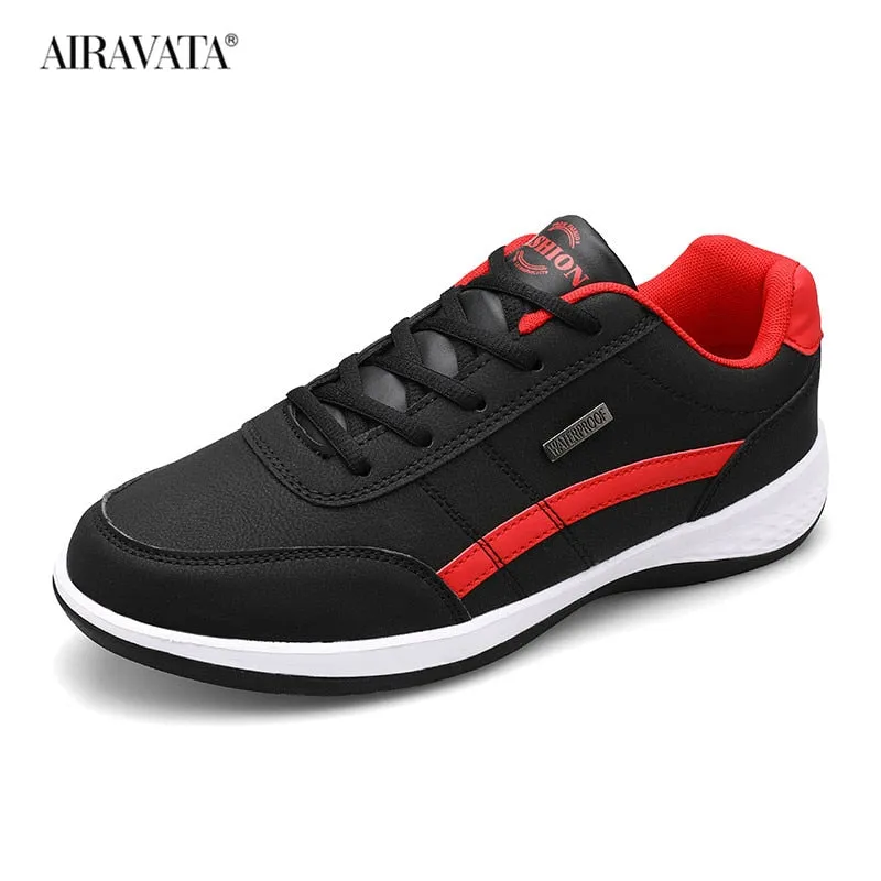 Men&#39;s Sports Casual Sneakers Leather Shoes Waterproof  Outdoor Comfortable Flat Walking Shoe Man Athletic