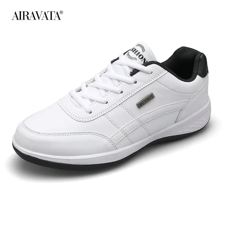 Men&#39;s Sports Casual Sneakers Leather Shoes Waterproof  Outdoor Comfortable Flat Walking Shoe Man Athletic