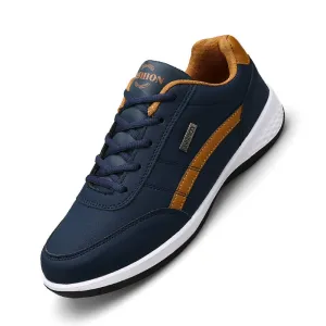 Men&#39;s Sports Casual Sneakers Leather Shoes Waterproof  Outdoor Comfortable Flat Walking Shoe Man Athletic