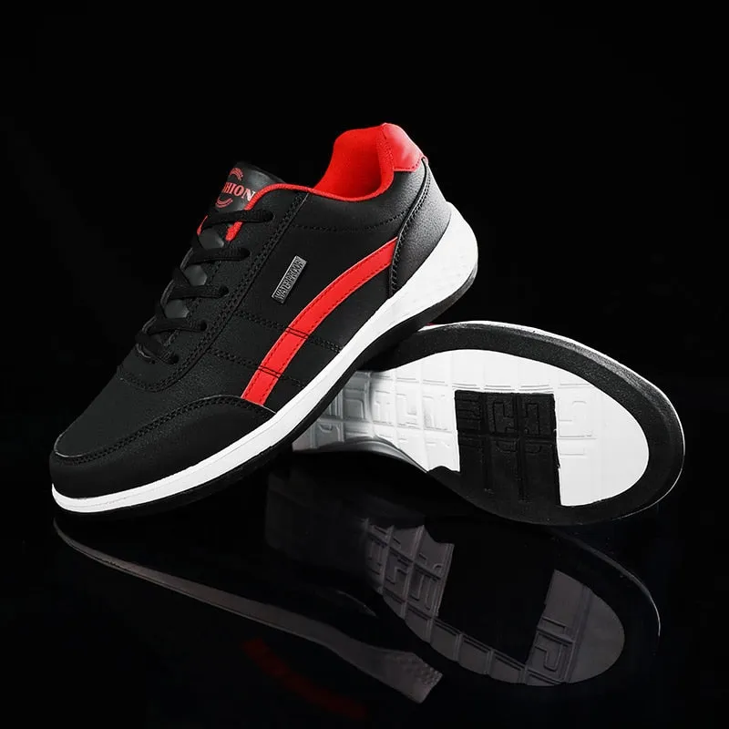 Men&#39;s Sports Casual Sneakers Leather Shoes Waterproof  Outdoor Comfortable Flat Walking Shoe Man Athletic