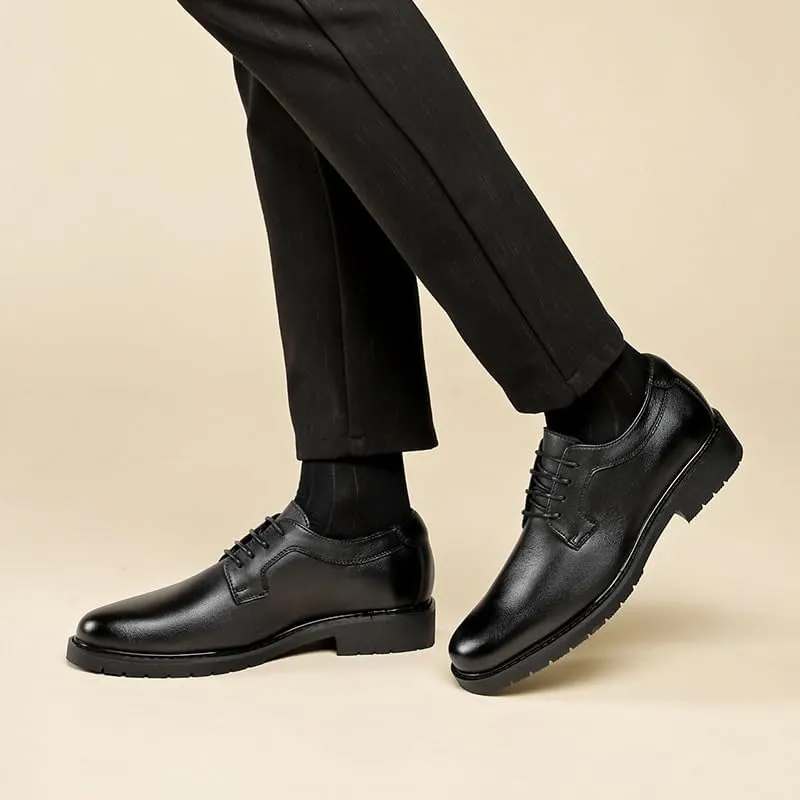 Men's Comfort Hand Stitched Business Formal Derby Shoes Modern Leather Breathable Casual Scale Pattern Comfort Shoes