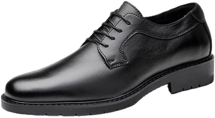Men's Comfort Hand Stitched Business Formal Derby Shoes Modern Leather Breathable Casual Scale Pattern Comfort Shoes