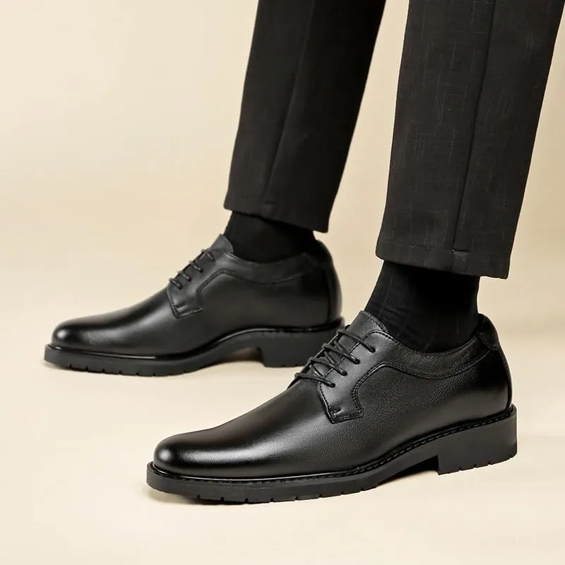 Men's Comfort Hand Stitched Business Formal Derby Shoes Modern Leather Breathable Casual Scale Pattern Comfort Shoes