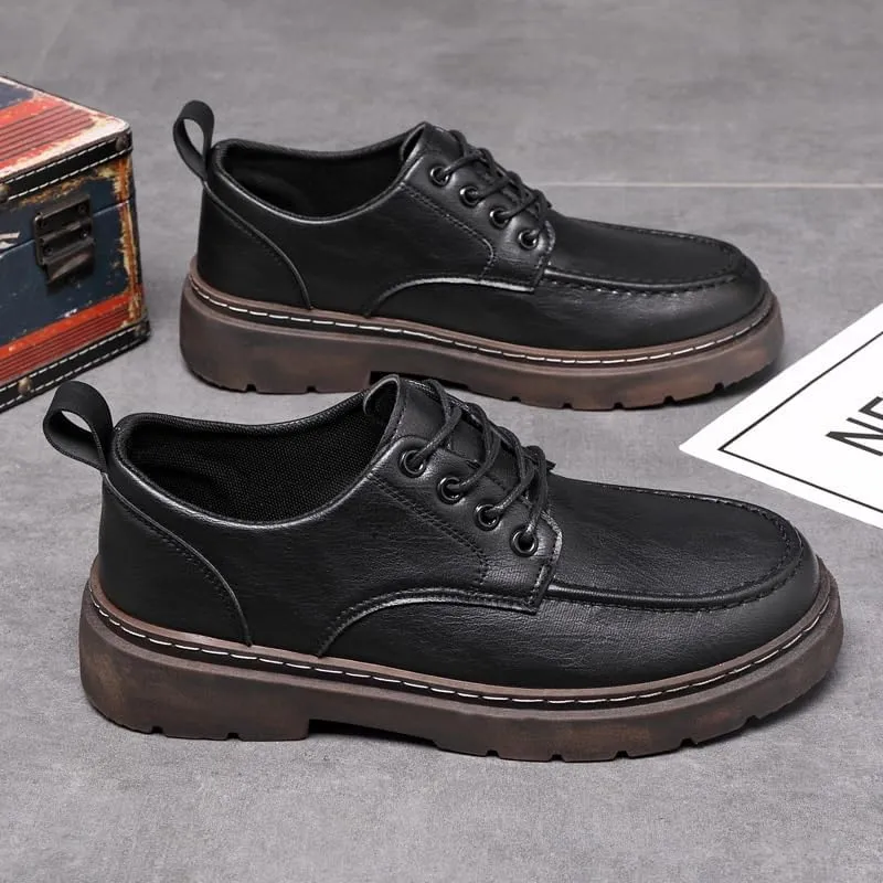 Men's Comfort Hand Stitched Business Formal Derby Shoes with Casual Style Anti-Slip and wear-Resistant Design