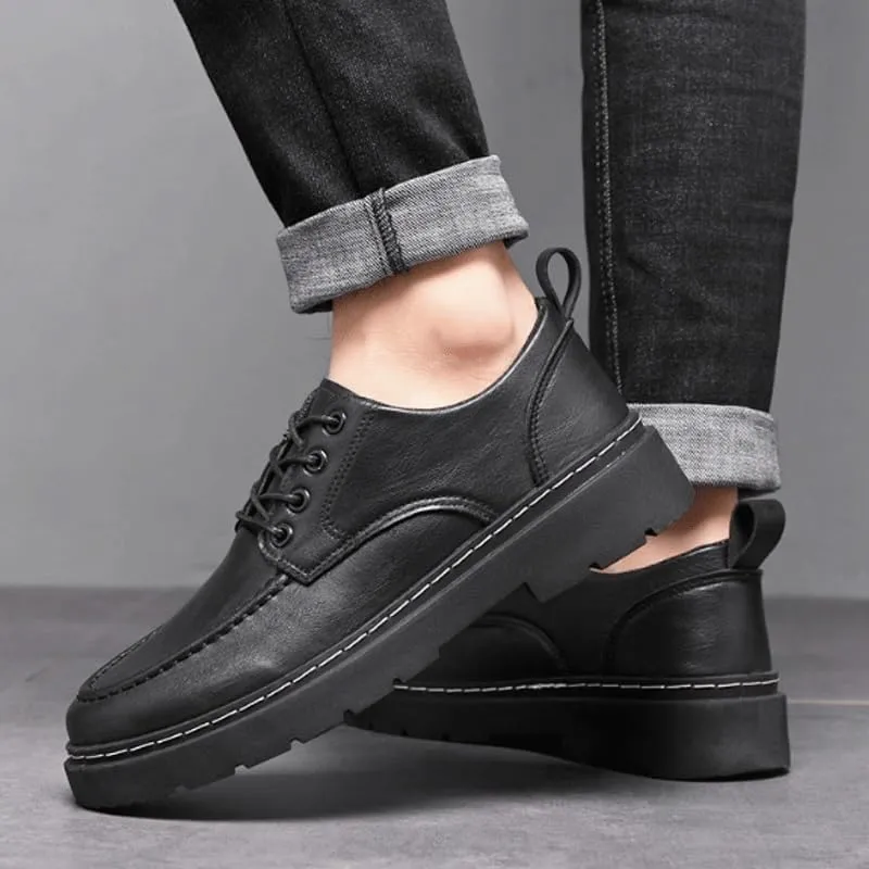 Men's Comfort Hand Stitched Business Formal Derby Shoes with Casual Style Anti-Slip and wear-Resistant Design