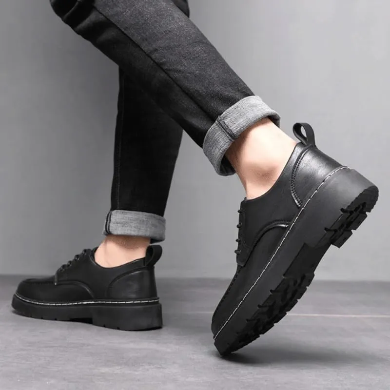 Men's Comfort Hand Stitched Business Formal Derby Shoes with Casual Style Anti-Slip and wear-Resistant Design