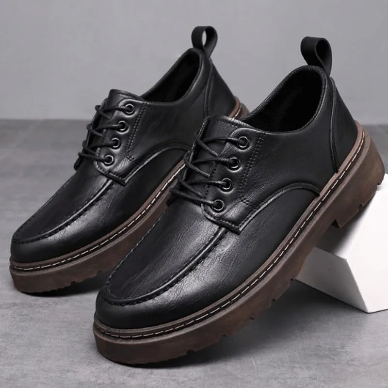 Men's Comfort Hand Stitched Business Formal Derby Shoes with Casual Style Anti-Slip and wear-Resistant Design