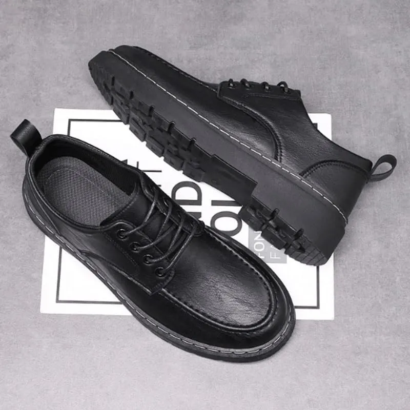 Men's Comfort Hand Stitched Business Formal Derby Shoes with Casual Style Anti-Slip and wear-Resistant Design