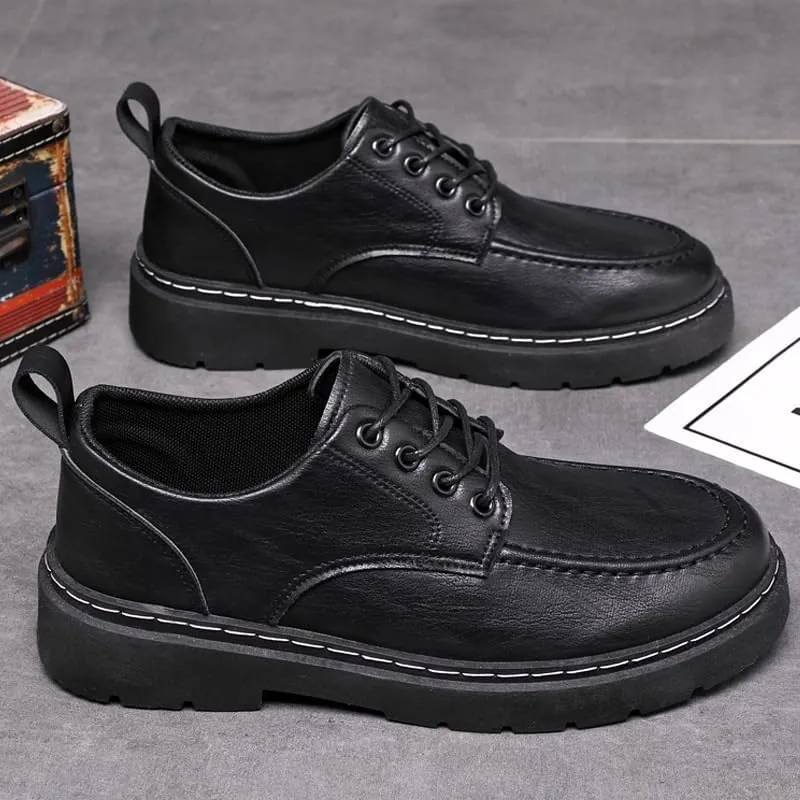 Men's Comfort Hand Stitched Business Formal Derby Shoes with Casual Style Anti-Slip and wear-Resistant Design