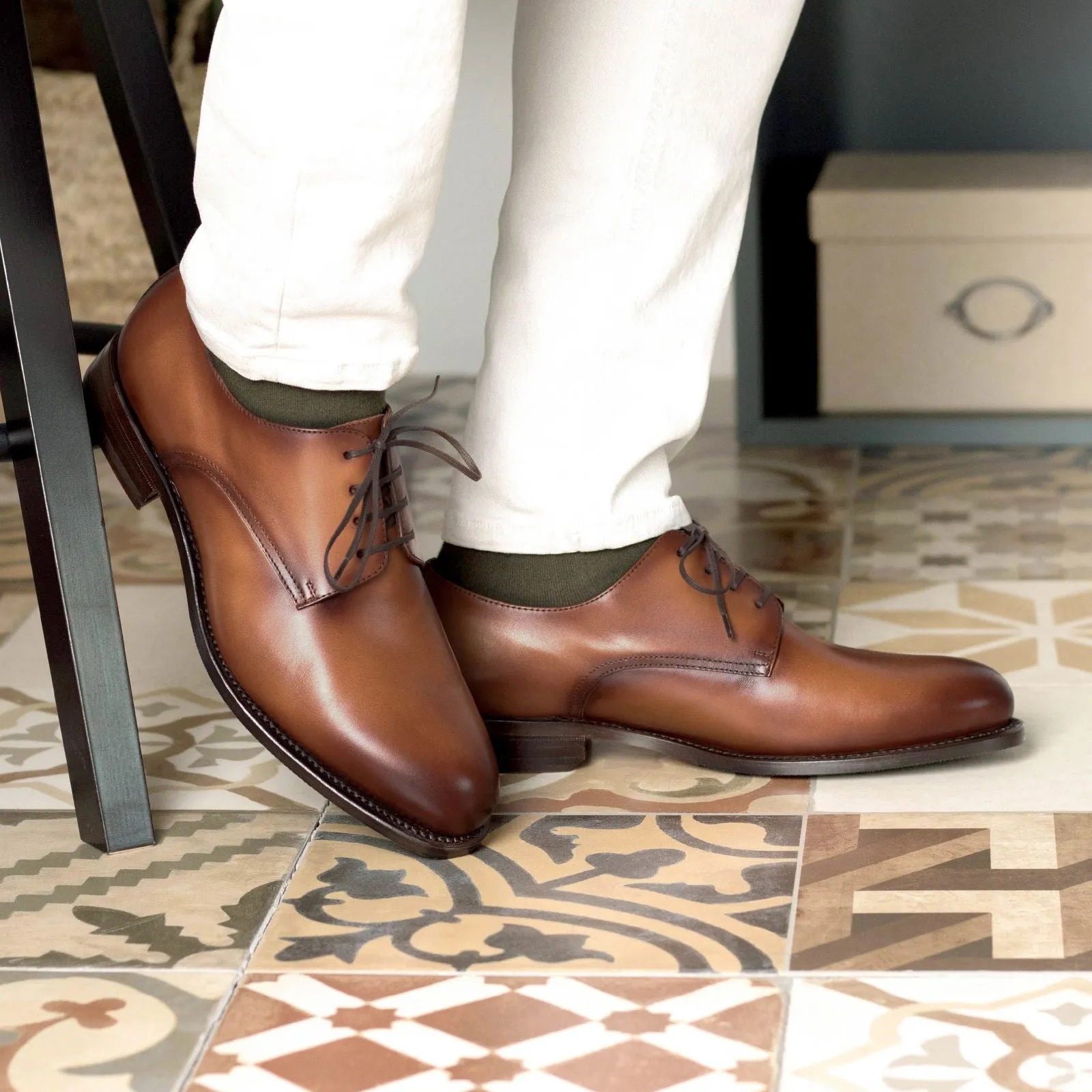 Men's Derby Leather Shoes Wide Plus Size 5933
