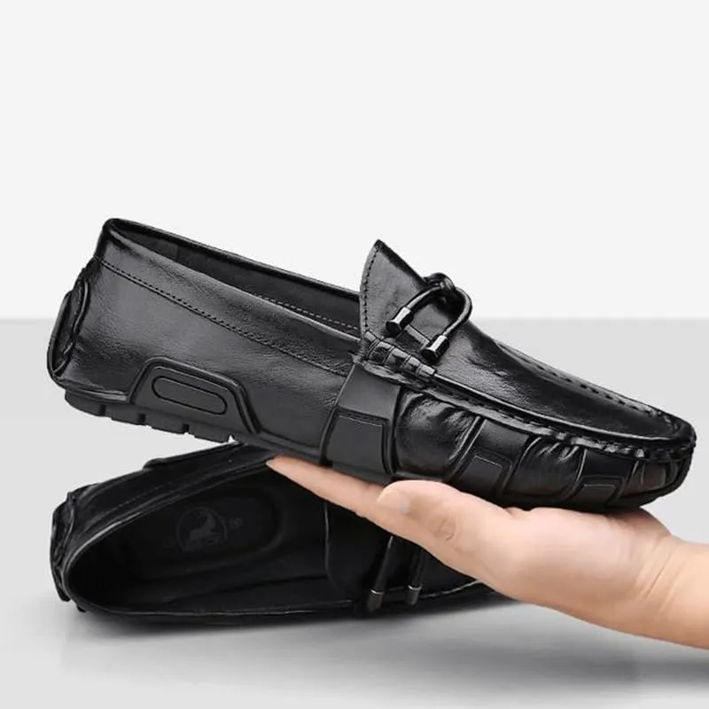 Mens Formal Business Office Derby Shoes Genuine Leather Hand Stitched Dress OxfordsDaily Non-Slip Soft Sole Casual Shoes