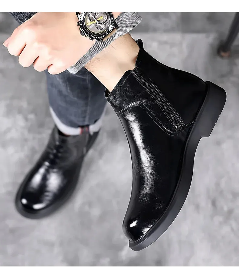 Men's Genuine Leather Ankle Chelsea Boots