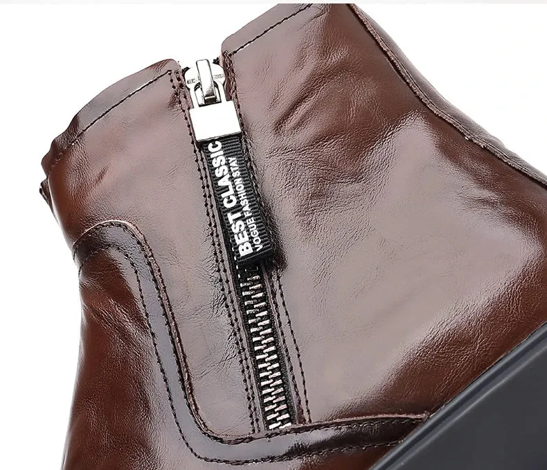 Men's Genuine Leather Ankle Chelsea Boots