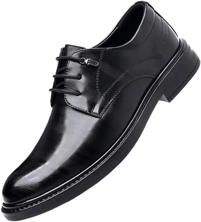 Men's Genuine Leather Hand Stitched Dress Oxfords Formal Business Office Derby Shoes Classic Men