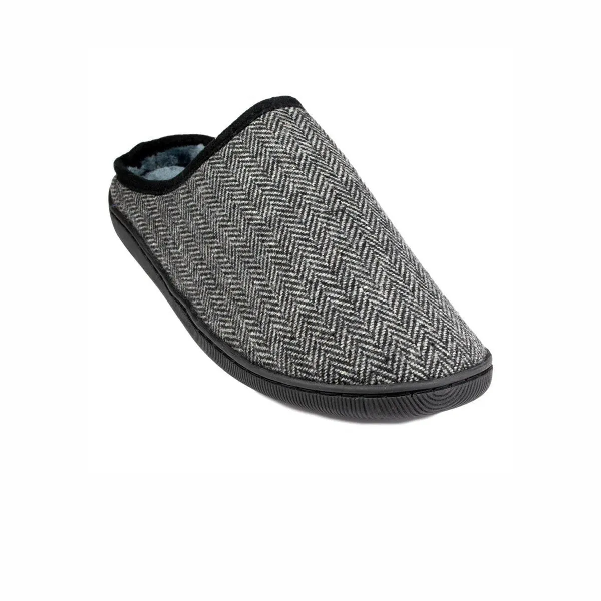 Mens Grey Mule Slipper