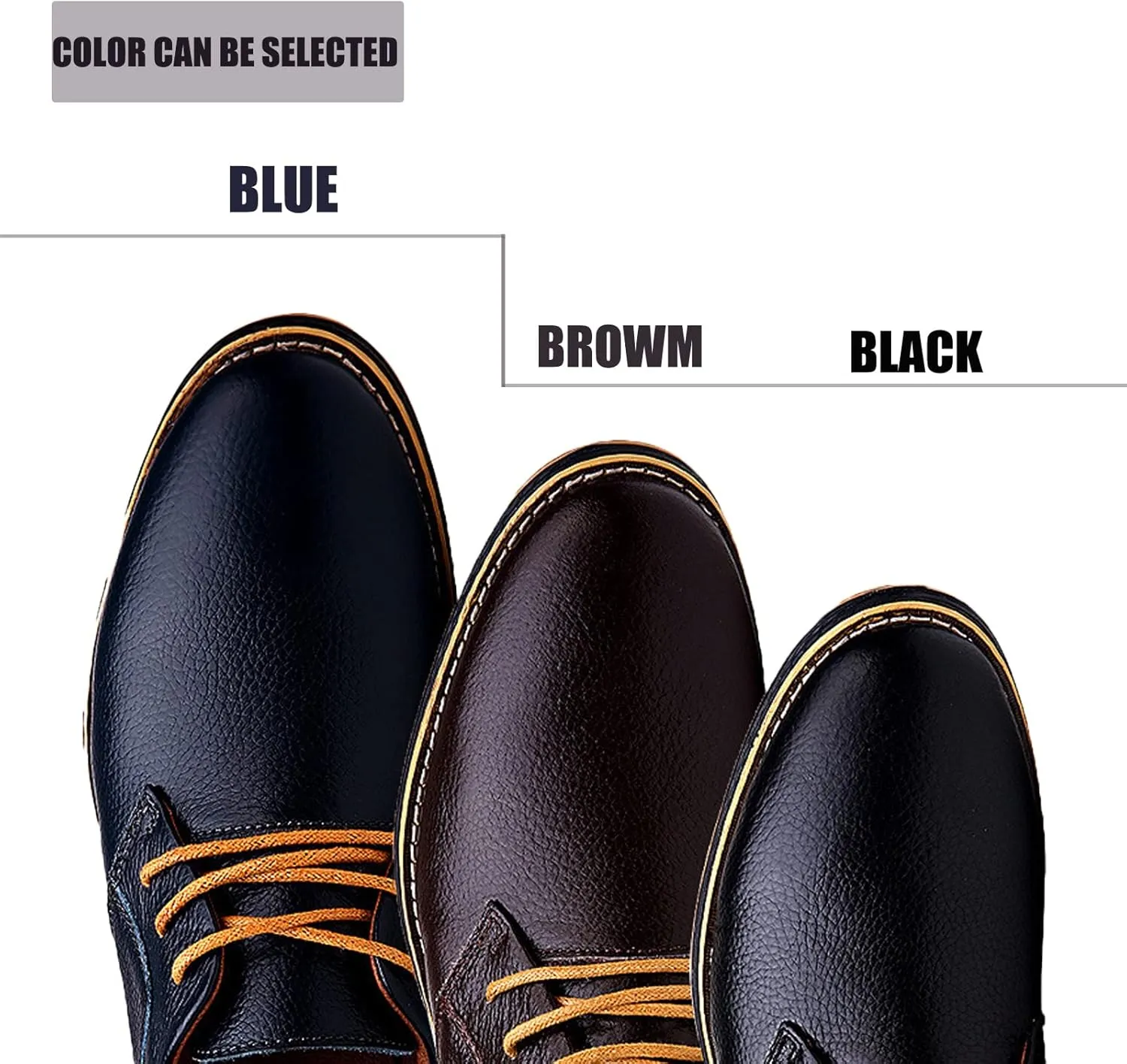Mens Hand-stitched Leather Oxfords Business Dress Shoes,Classic Retro LowTop Casual Lace Up Lightweight Sneaker