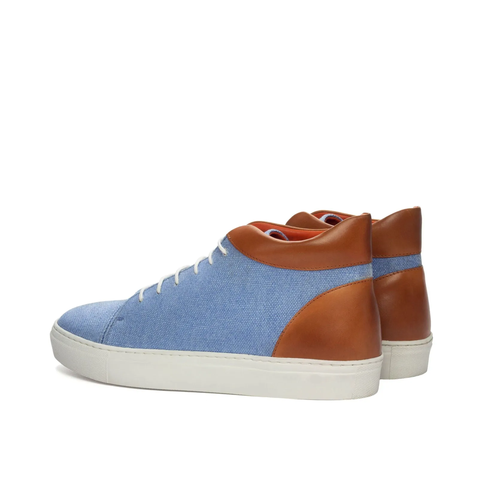 Men's High Top Sneakers Wide Plus Size Blue 3374