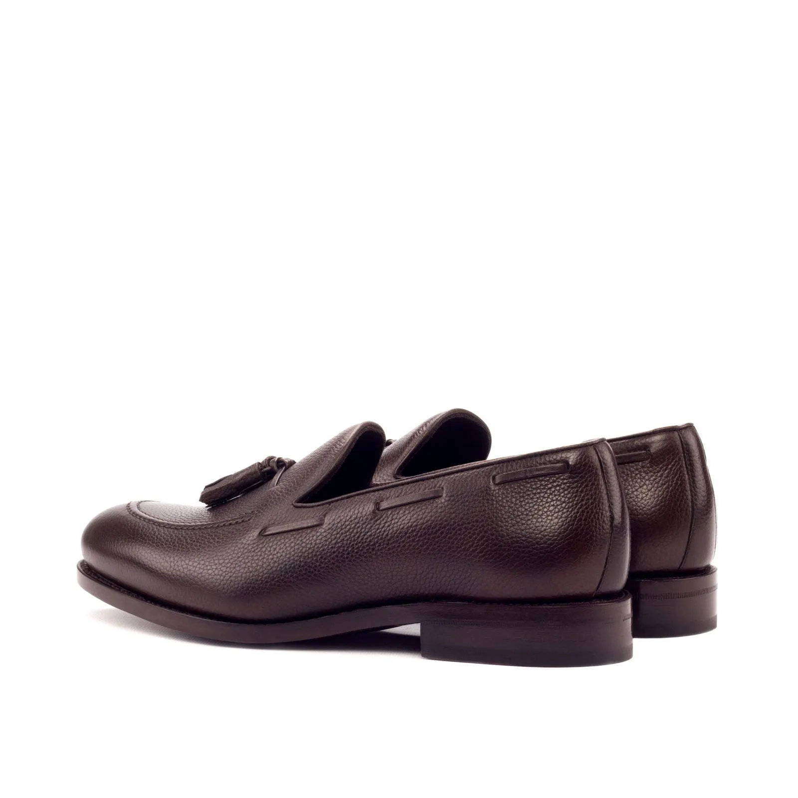 Men's Loafer Leather Shoes Goodyear Welt Wide Plus Size Dark Brown 3267