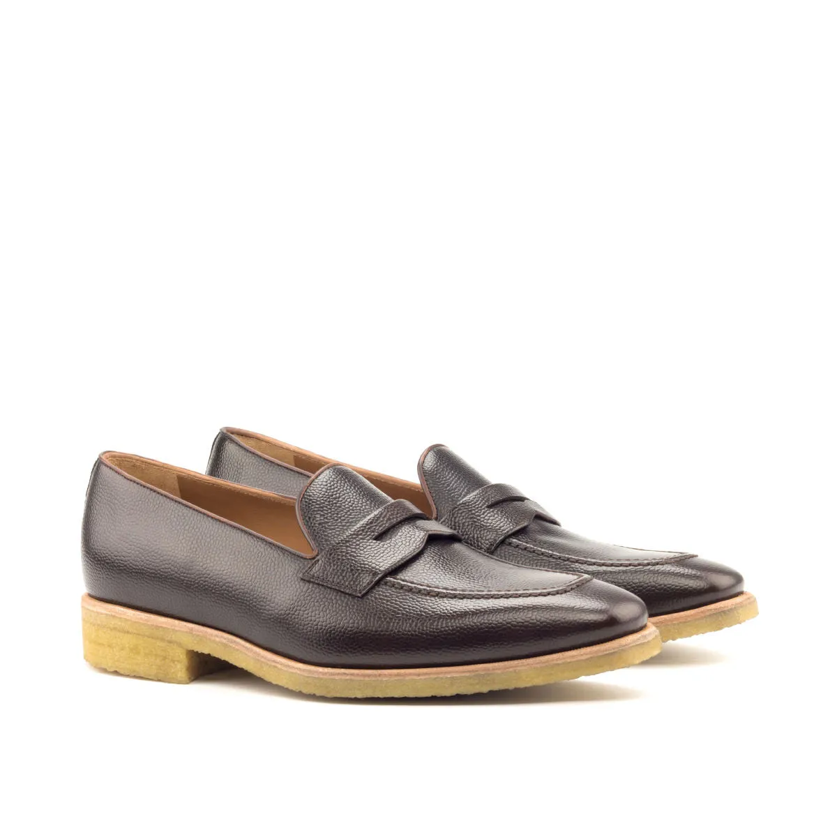Men's Loafer Leather Shoes Wide Plus Size Brown Dark Brown 2786