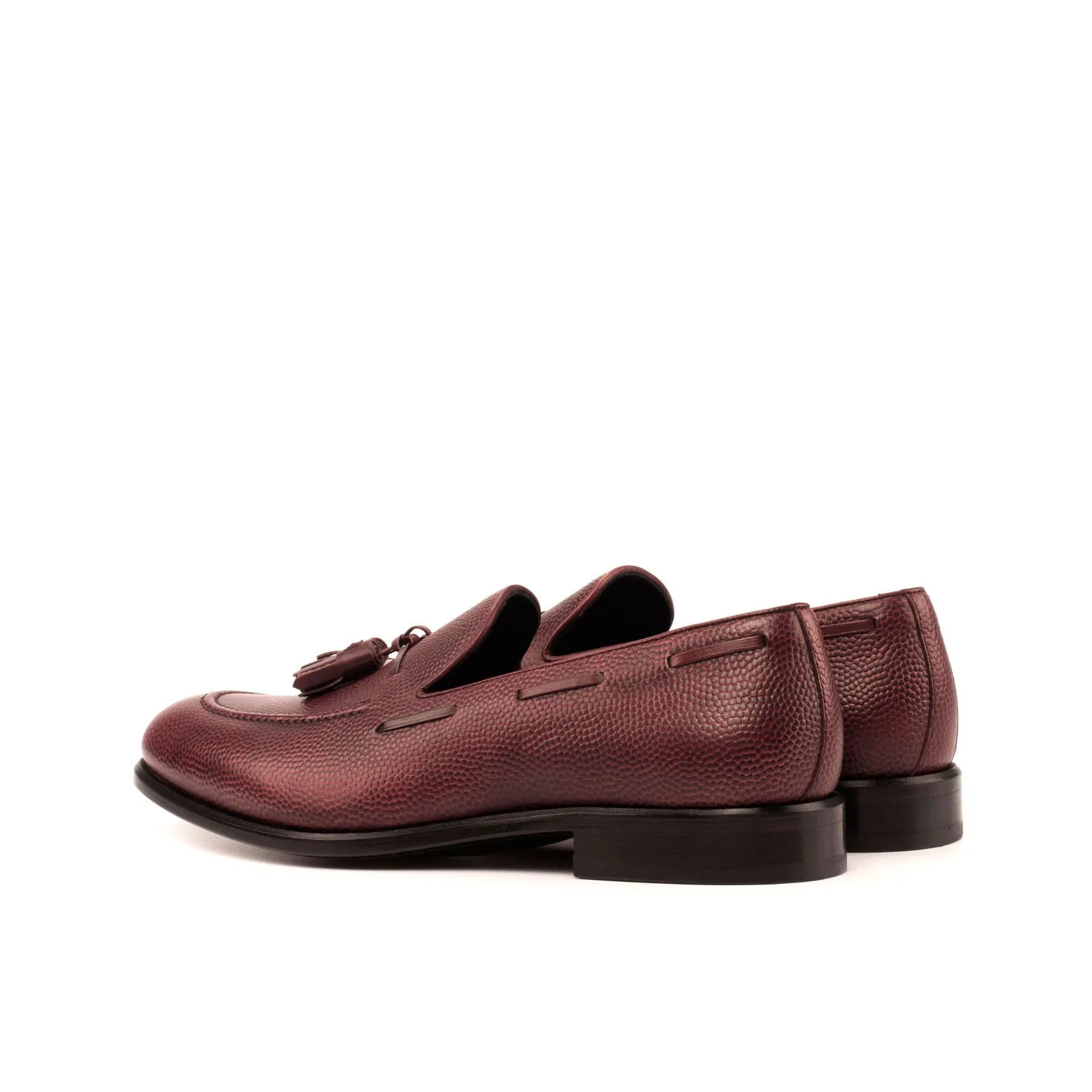 Men's Loafer Leather Shoes Wide Plus Size Burgundy 3935