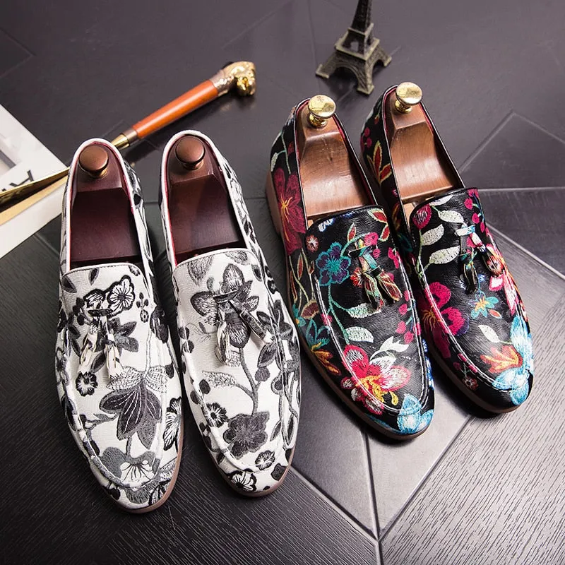 Men's Luxury Velvet Embroidery Oxford Loafers