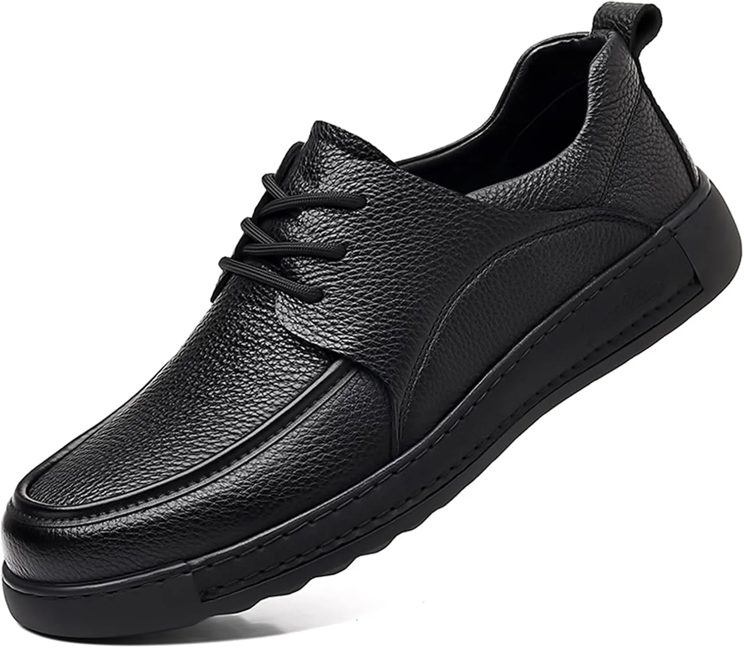 Men's Soft Leather Oxford Dress Shoes Casual Lace Up Hand Stitched Breathable Derby Shoes for Business Office Formal