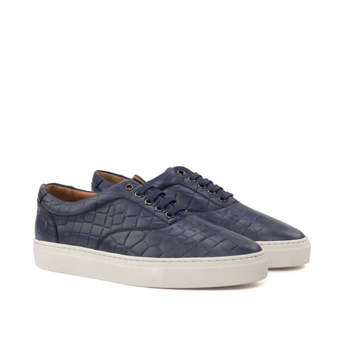 Men's Top Sider Leather Sneakers Wide Plus Size Navy 2600