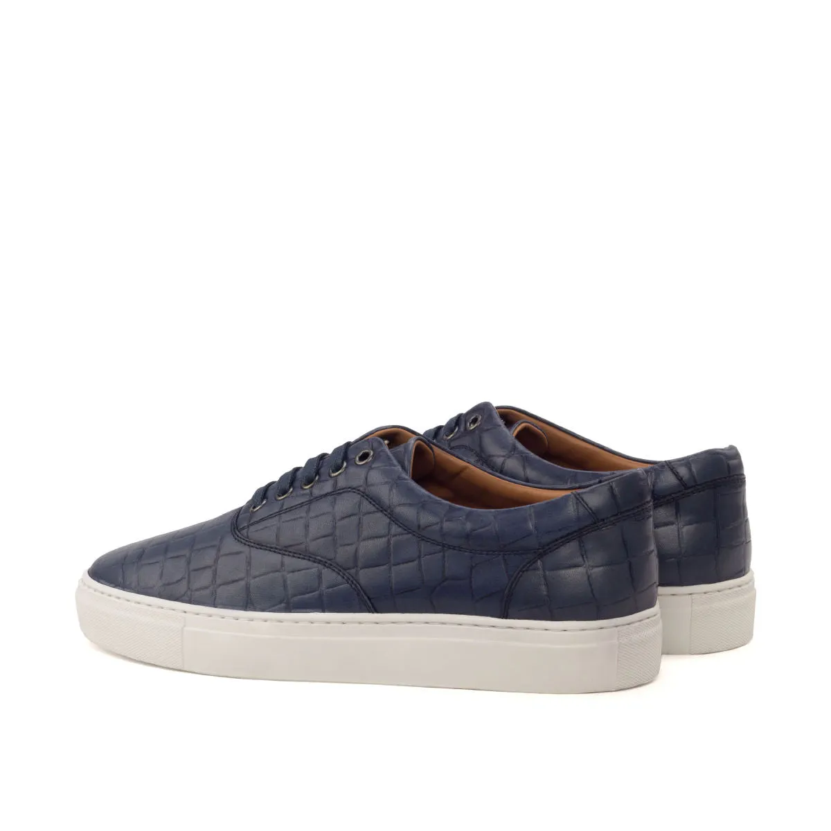 Men's Top Sider Leather Sneakers Wide Plus Size Navy 2600