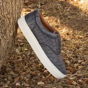 Men's Top Sider Leather Sneakers Wide Plus Size Navy 2600