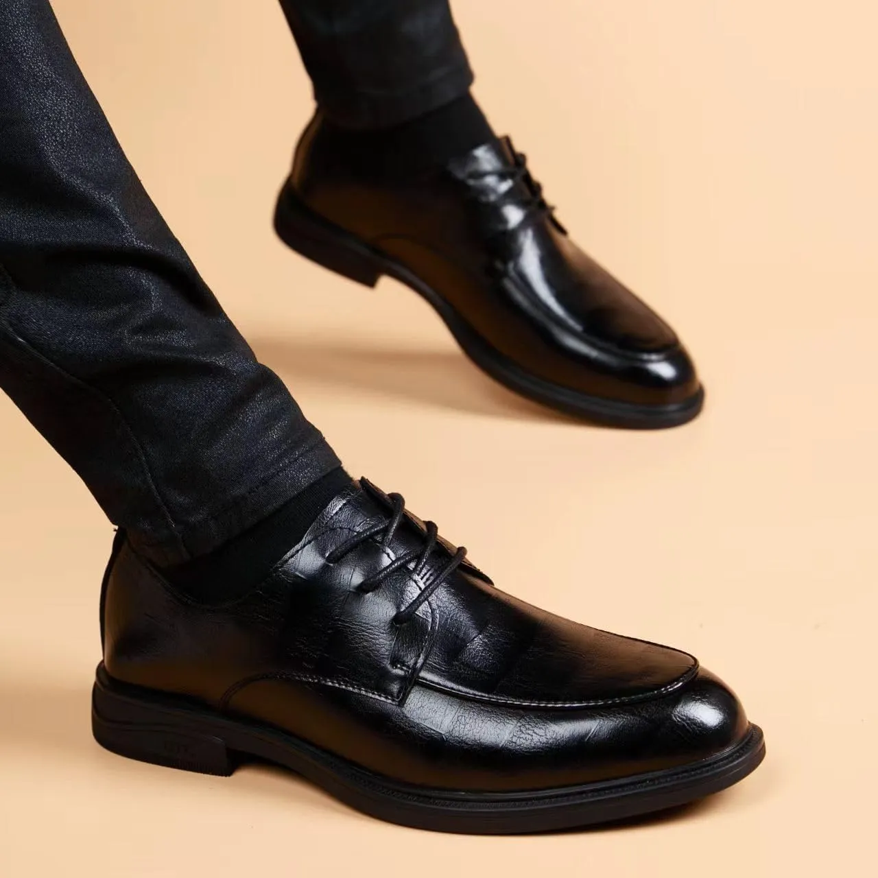 Men's Tuxedo Dress Shoes Men Modern Leather Business Casual Scale Pattern Comfort Formal Shoes Pointed Toe Office Wedding Formal Oxfords for Men