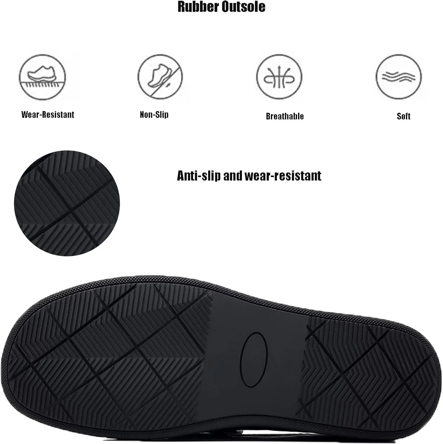 Men's Vintage Leather Flat Loafers Shoes,Casual Anti-Slip Slip-on Driving Shoes,Soft Bottom Business Comfort Leather Shoes